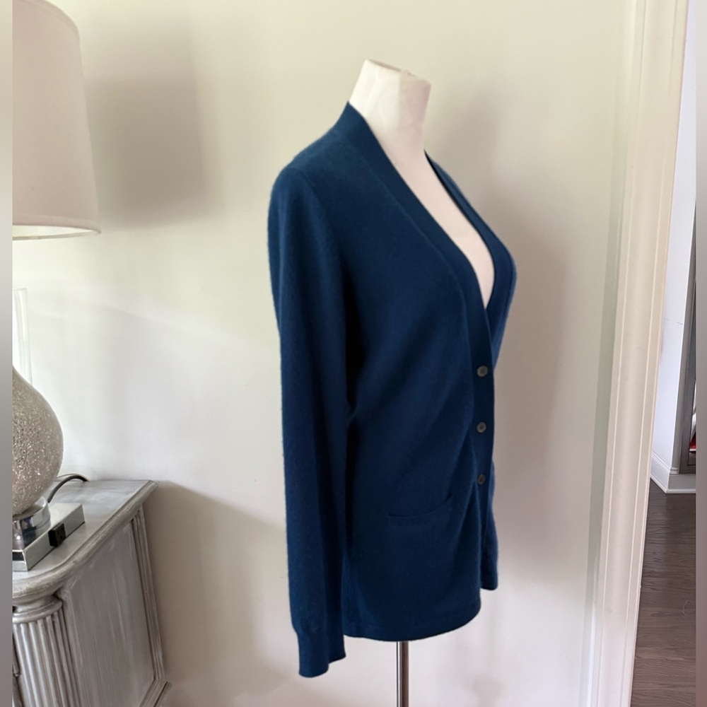 Mc Duff Essentials 100% Cashmere Boyfriend Button Down Cardigan View 3